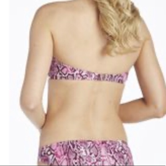 Bebé pink python print halter bikini top. - Picture 2 of 6